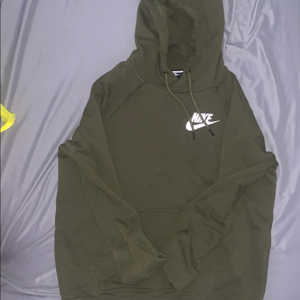 Olive green Nike hoodie